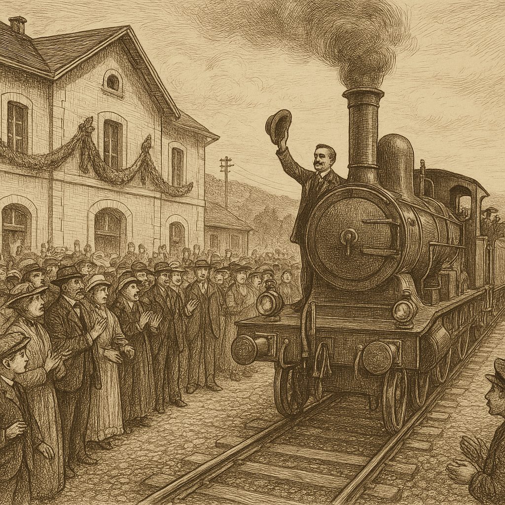 Illustration de Ouverture de la ligne de chemin de fer Espalion–Estaing