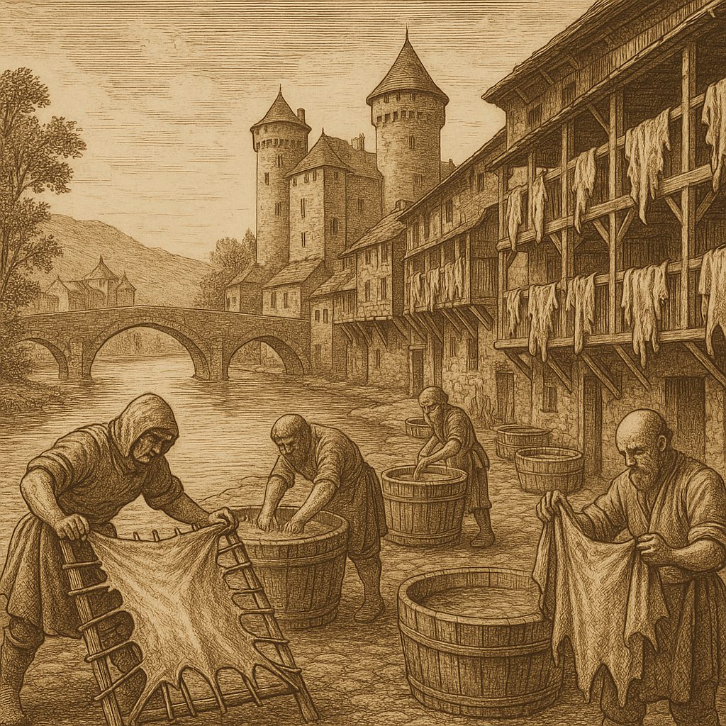 Illustration de L'évolution des tanneries et mégisseries à Espalion du Moyen Âge au XIXe siècle