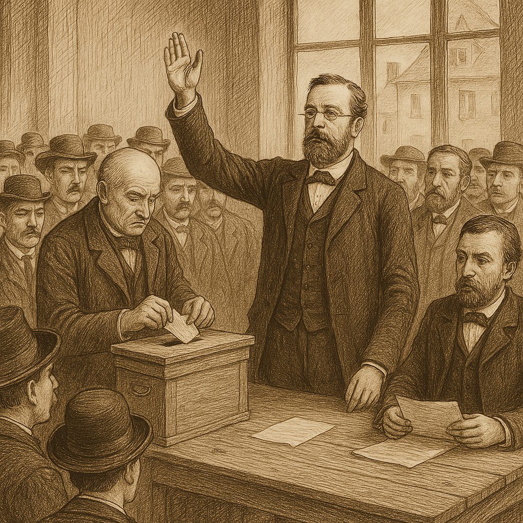Illustration de Élection de Jean-Baptiste Delmas comme maire d'Espalion en 1888