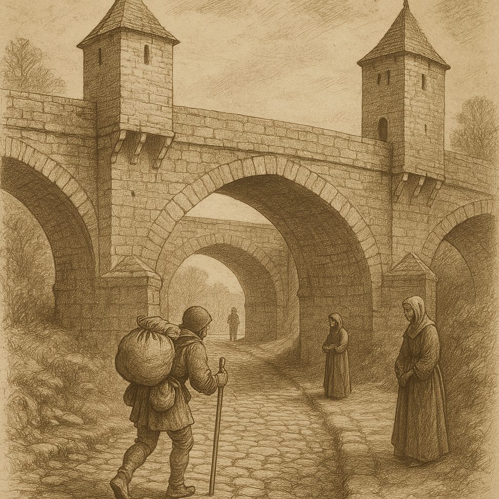 Illustration de Le passage souterrain du pont Vieux d'Espalion