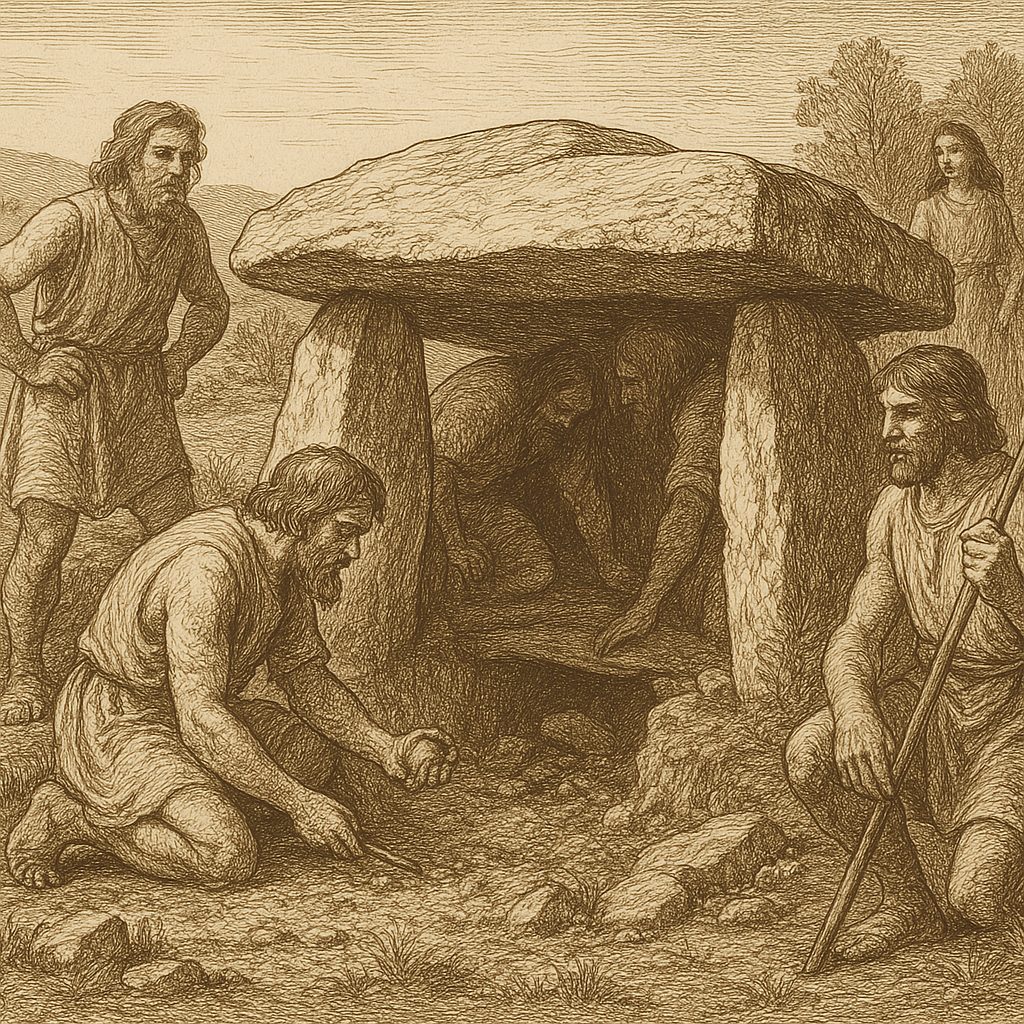Illustration de Découverte d'une sépulture mégalithique près d'Espalion