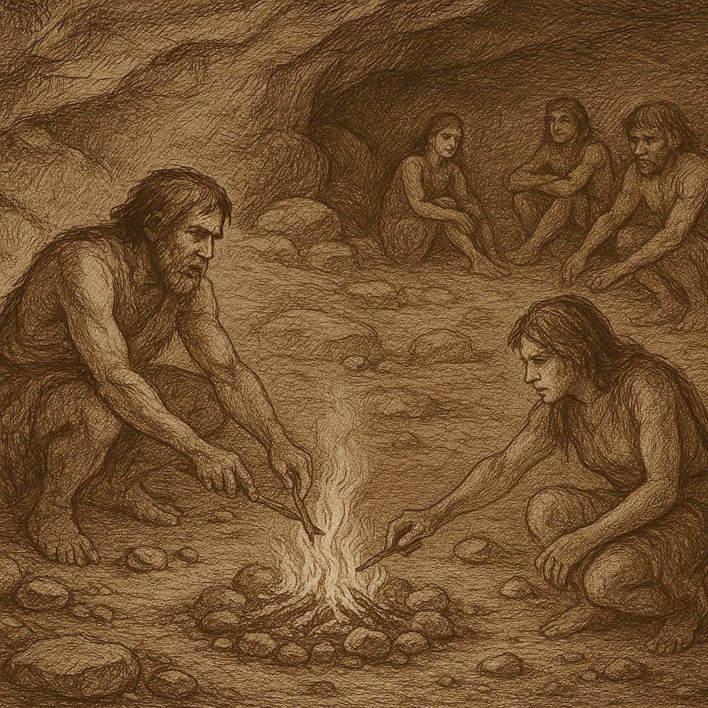 Illustration de Utilisation de foyers préhistoriques sur le site d'Espalion