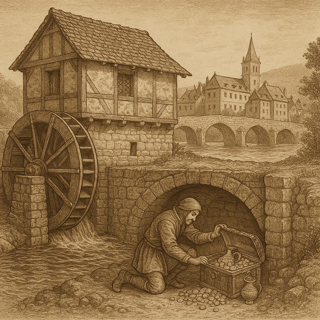 Illustration de Le trésor caché sous le vieux moulin d'Espalion