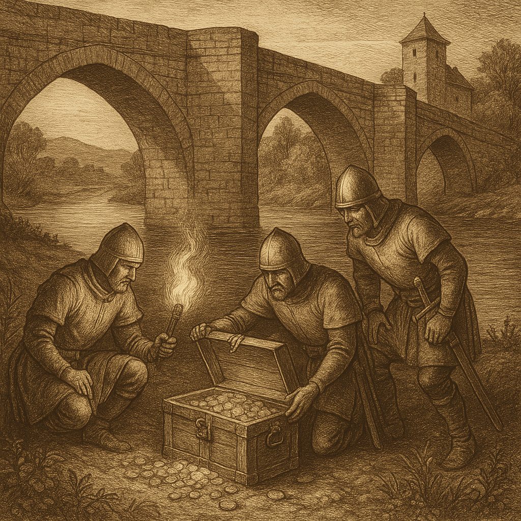 Illustration de Le trésor des chevaliers oubliés sous le pont Vieux